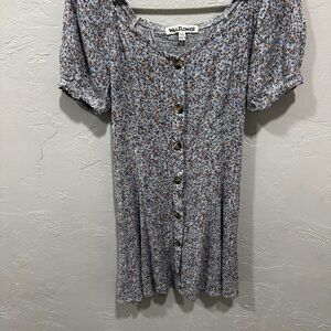 Wallflower Multicolor Floral Button-Up Blouse